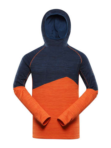 Alpine Pro Bluza polarowa "Gorf" w kolorze pomarańczowo-granatowym
