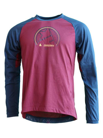 Zimtstern Koszulka kolarska "Pure Flowz" w kolorze niebiesko-czerwonym