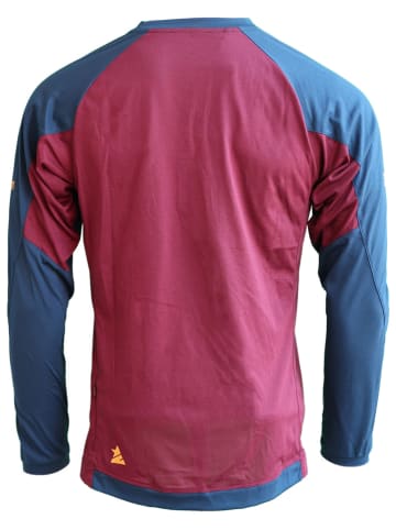 Zimtstern Koszulka kolarska "Pure Flowz" w kolorze niebiesko-czerwonym