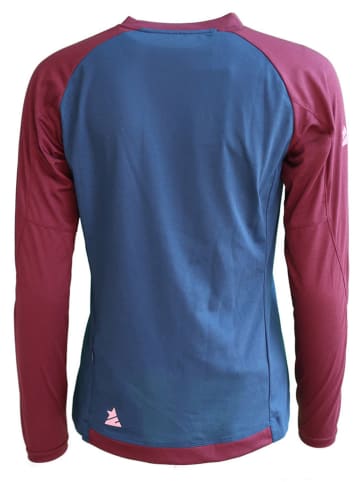 Zimtstern Funktionsshirt "PureFlowz" in Blau/ Bordeaux