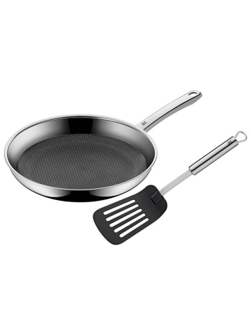 WMF Brattpfanne mit Pfannenwender in Silber - Ø 28 cm