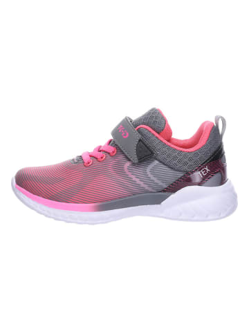 Lurchi Sneakersy "Lio-Tex" w kolorze szaro-różowym