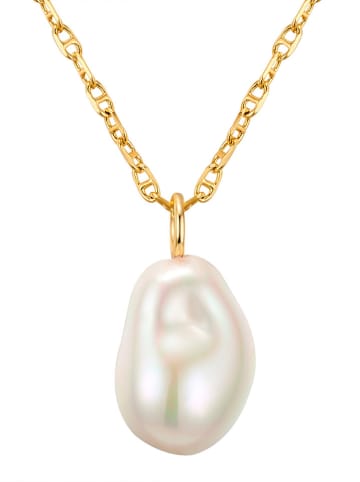 Perldesse Vergulde ketting met hanger - (L)46 cm