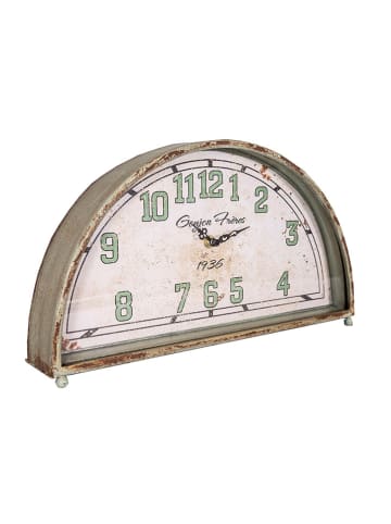 Anticline Standuhr in Mint/ Weiß - (B)36,5 x (H)20,5 cm