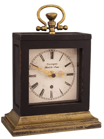 Anticline Zegar stojący w kolorze czarno-złtym - 16 x 17 x 9 cm