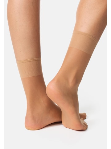 Nur Die 5er-Set: Socken in Beige - 15 DEN