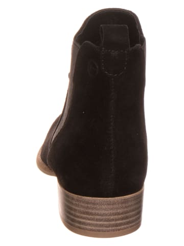 Tamaris Leder-Chelsea-Boots in Schwarz