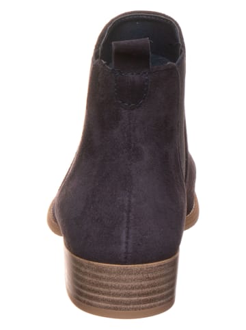 Tamaris Leder-Chelsea-Boots in Dunkelblau