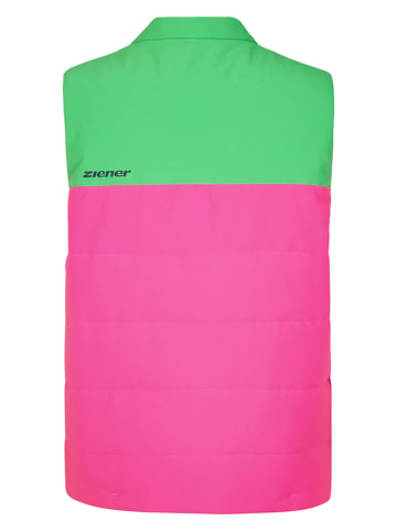 Ziener Kamizelka funkcyjna "Antreyu" w kolorze różowo-zielonym