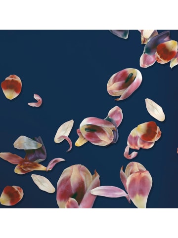 Cacharel textiles Satin-Kissenbezug in Dunkelblau/ Rosa
