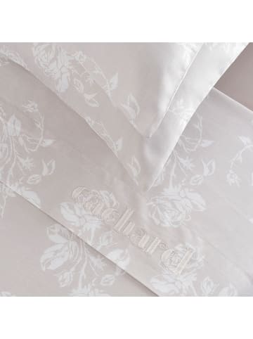 Cacharel 4tlg. Set: Satin-Bettlaken und Kissenbezüge in Beige/ Grau