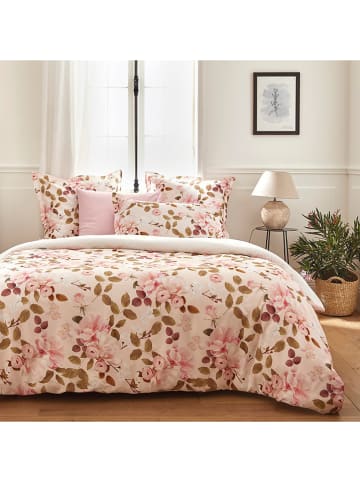 Cacharel textiles Satijnen beddengoedset "Cerisier des Collines" lichtroze