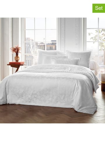 Cacharel 2er-Set: Satin-Kissenbezüge in Weiß