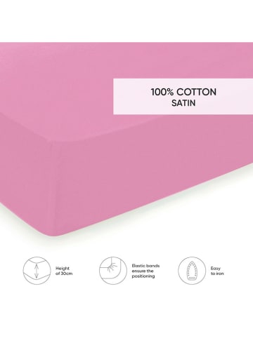 Cacharel textiles Satijnen hoeslaken "Uni" roze