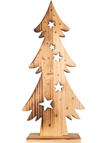näve LED-Dekoleuchte "Tannenbaum" in Hellbraun - (B)34,5 x (H)80 x (T)14,5 cm