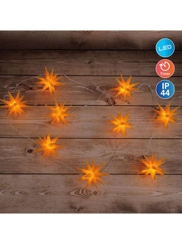 näve LED-Lichterkette "3D-Sterne" in Gelb