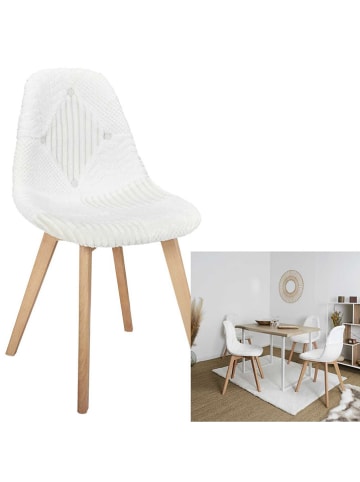 THE HOME DECO FACTORY 4-delige set: eetkamerstoelen wit - (B)47 x (H)87 x (D)52 cm