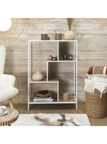 THE HOME DECO FACTORY Standregal in Hellbraun/ Weiß - (B)80 x (H)113 x (T)30 cm