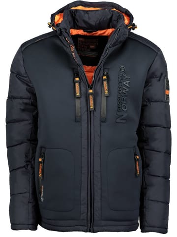 Geographical Norway Doorgestikte jas "Beachwood" donkerblauw