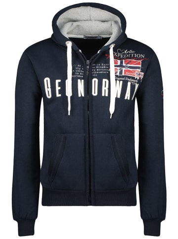 Geographical Norway Sweatvest "Gason" donkerblauw