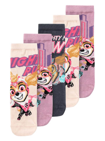 name it 5-delige set: sokken "Odassa" roze/meerkleurig