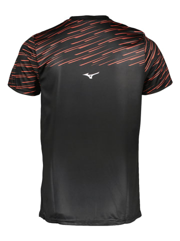 Mizuno Trainingsshirt "Athletic" in Schwarz/ Orange