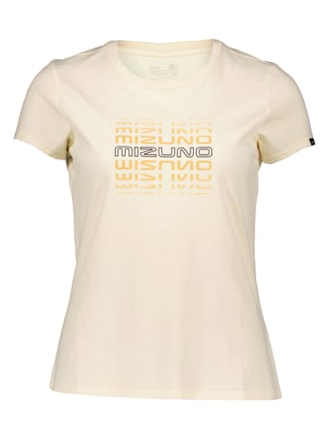 Mizuno Koszulka "Athletic" w kolorze kremowym