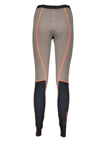 Mizuno Funktionsleggings "Merino Wool" in Grau/ Koralle