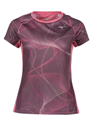 Mizuno Koszulka sportowa "Aero" w kolorze jasnoróżowo-antracytowym