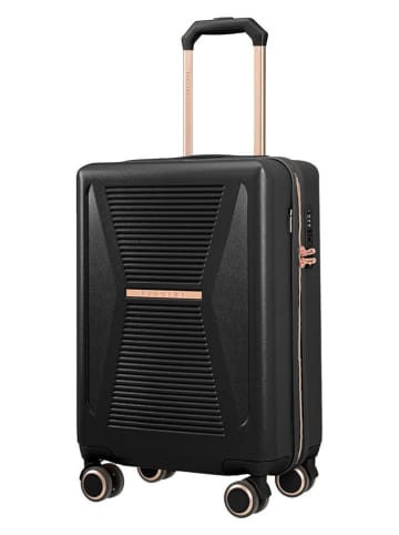 Puccini Hardcase-Trolley "Malibu" in Schwarz - (B)36 x (H)55 x (T)20 cm