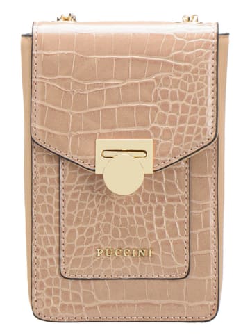 Puccini Umhängetasche "Timeless" in Beige - (B)11 x (H)18 x (T)6 cm