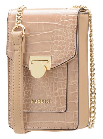 Puccini Schoudertas "Timeless" beige - (B)11 x (H)18 x (D)6 cm