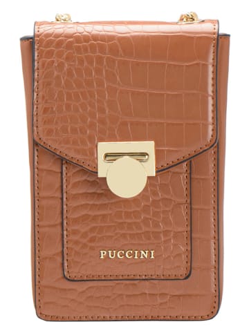 Puccini Umhängetasche "Timeless" in Hellbraun - (B)11 x (H)18 x (T)6 cm