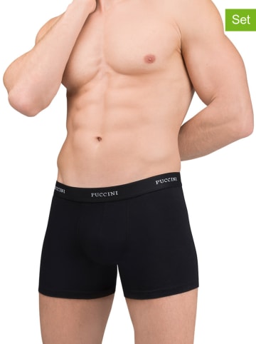 Puccini 3-delige set: boxershorts "Premium" donkerblauw/rood/zwart