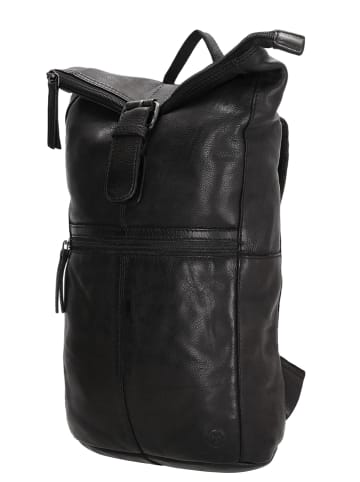HIDE & STITCHES Skórzany plecak w kolorze czarnym - 22 x 36 x 9,5 cm