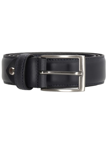 HIDE & STITCHES Leren riem donkerblauw