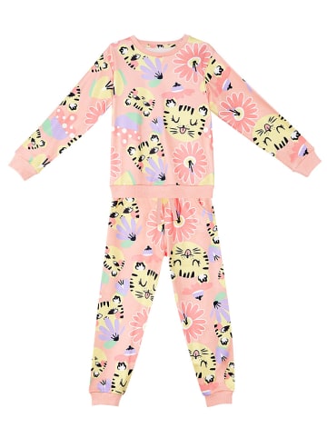 Denokids 2tlg. Outfit "Cats & Flowers" in Rosa