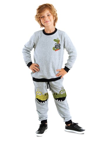 Denokids 2tlg. Outfit "Croco" in Grau