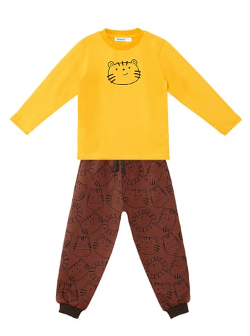 Denokids 2-częściowy zestaw "Cute Cat" w kolorze żółto-brązowym