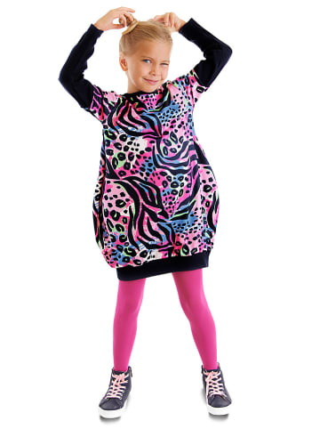 Denokids Sukienka "Allover Leopard" w kolorze jasnoróżowym