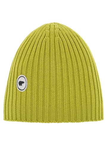 Eisbär Wełniana czapka beanie "Lien" w kolorze limonkowym