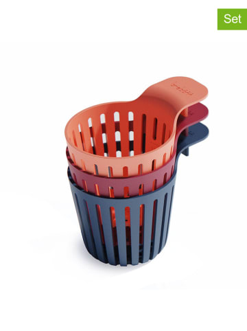 Trebonn 3er-Set: Garkörbchen in Blau/ Orange - (H)21 x Ø 12,5 cm
