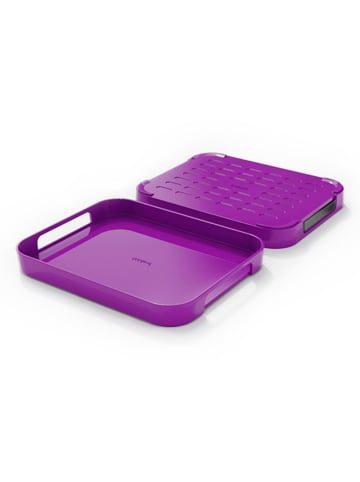 Trebonn Tablett in Lila - (B)31,1 x (H)3,5 x (T)24,6 cm