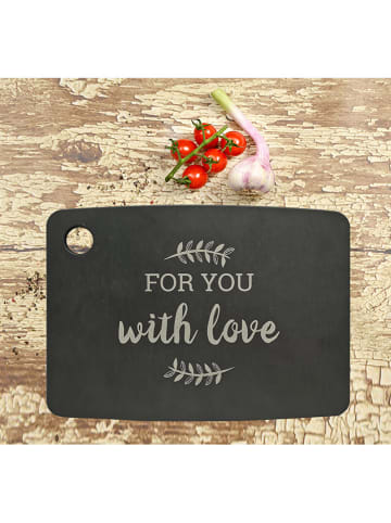 Jade Deska "For you with Love" w kolorze czarnym do krojenia - 20,3 x 15 x 0,6 cm