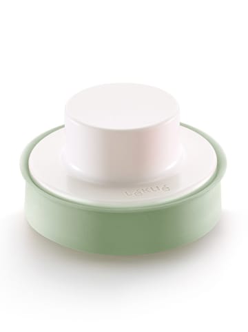 Lekué Burgerpers groen/wit - (H)5,6 x Ø 10 cm