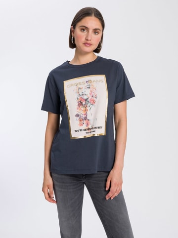 Cross Jeans Koszulka w kolorze antracytowym
