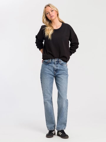 Cross Jeans Sweatshirt in Schwarz