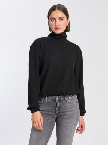 Cross Jeans Rollkragenpullover in Schwarz