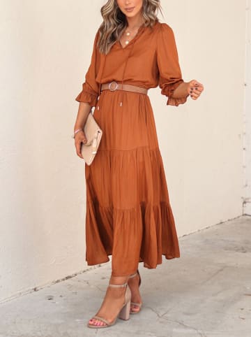 Milan Kiss Kleid in Camel