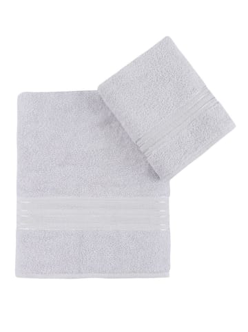Elizabed 2-delige handdoekenset grijs